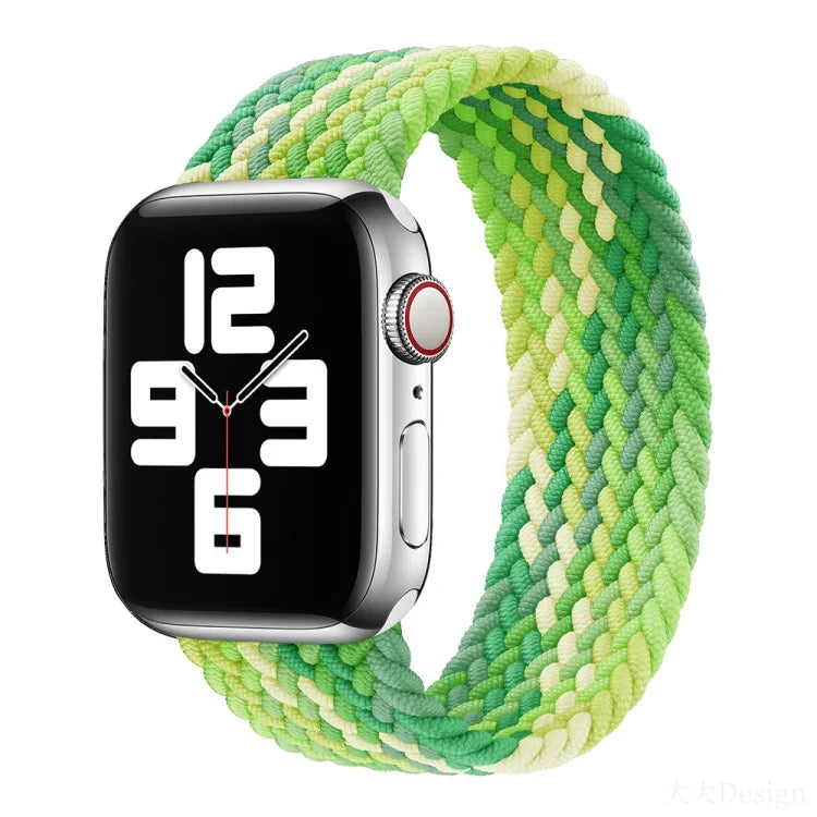 Bracelet tressé en nylon à tour unique pour Apple Watch Series 8&7 41mm / SE 2&6&SE&5&4 40mm / 3&2&1 38mm, Pour Apple Watch Series 8&7 41mm, 155mm, Pour Apple Watch Series 8&7 41mm, 155mm