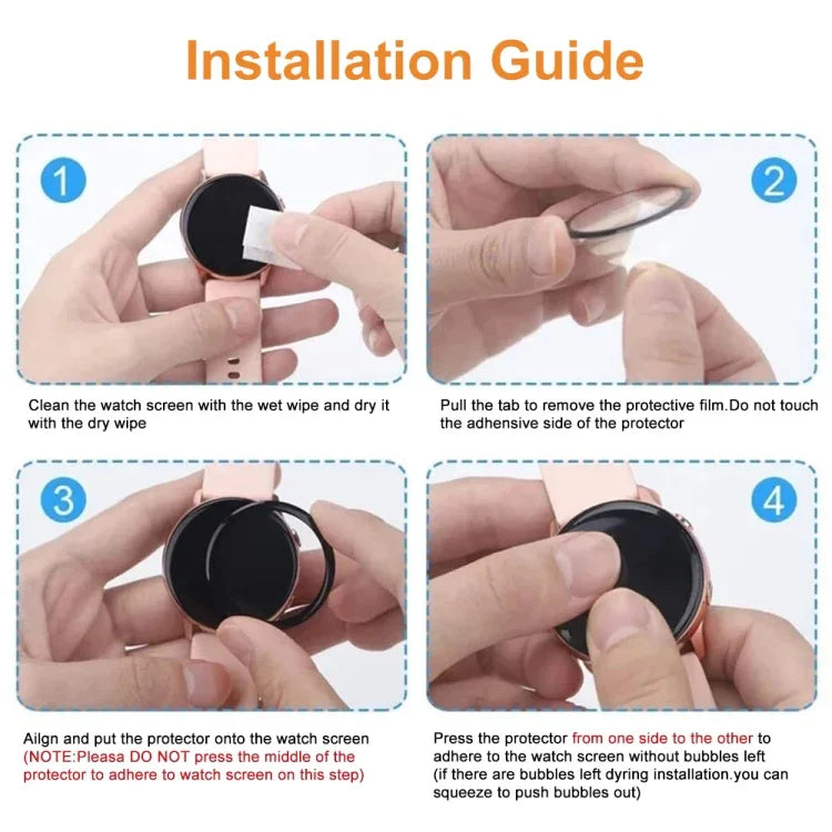 Film protecteur souple composite 3D pour montres connectées, compatible avec Amazfit GTS 2E, Fitbit Charge 5, Garmin Fenix ​​7S, Keep Band B2, OPPO Watch Free, OPPO Watch SE, Realme Watch 2, Realme Watch T1, Realme Watch et Google Pixel Watch…