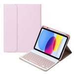 Étui en cuir avec clavier Bluetooth rétroéclairé et fente pour stylet SA-10DS, pour iPad 10e génération 10,9 2022