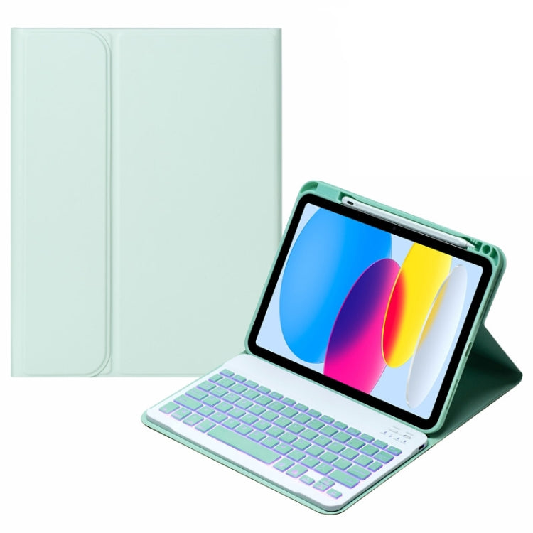 Étui en cuir avec clavier Bluetooth rétroéclairé et fente pour stylet SA-10DS, pour iPad 10e génération 10,9 2022