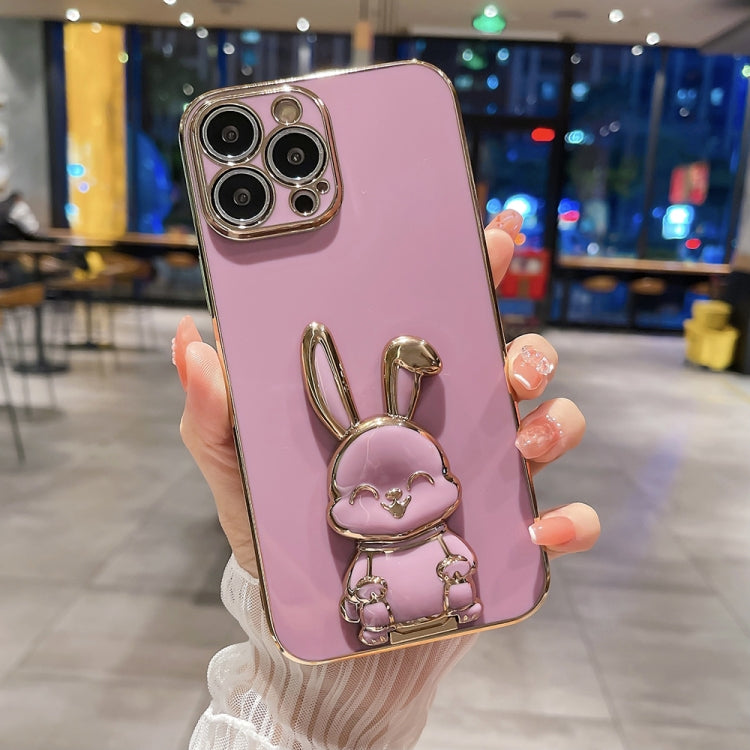 Plating Rabbit Holder Phone Case, For iPhone 11 Pro Max, For iPhone X / XS, For iPhone XR, For iPhone XS Max