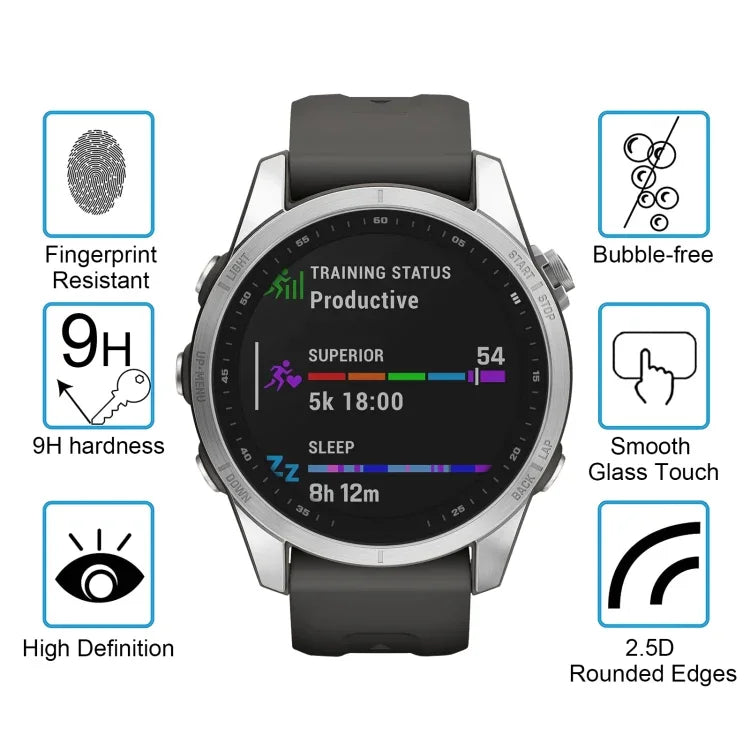 Protection d'écran en verre trempé pour montres connectées Huawei Watch GT 2 42 mm, Garmin Fenix ​​7S, Realme Watch, Amazfit Falcon, Huawei Watch GT 2 42 mm, Huawei Watch GT 3 42 mm, Garmin Forerunner 158, Garmin Instinct Crossover…