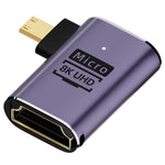 Adaptateur HDMI 2.1 8K vers Micro HDMI, D8K-01, D8K-02, D8K-03, D8K-04, D8K-05, C8K-01, C8K-02, C8K-03, C8K-04, C8K-05, C8K-06, C8K-07
