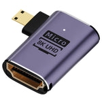 Adaptateur HDMI 2.1 8K vers Micro HDMI, D8K-01, D8K-02, D8K-03, D8K-04, D8K-05, C8K-01, C8K-02, C8K-03, C8K-04, C8K-05, C8K-06, C8K-07