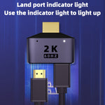 Adaptateur HDMI 2 en 1 2K 60Hz avec voyants indicateurs