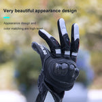 Une paire de gants de moto en cuir véritable avec jointures dures en fibre de carbone, écran tactile, XL, XXL