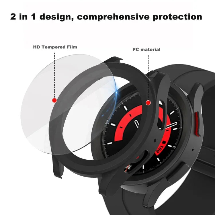 Coque de protection PC + Film trempé pour montre Samsung Galaxy Watch5 Pro 45mm