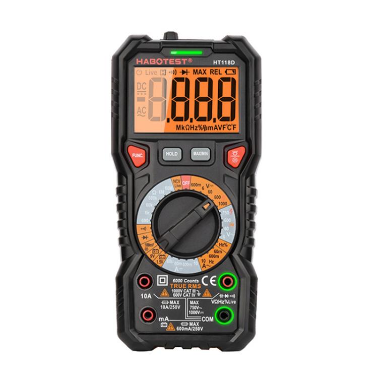 Multimètre numérique manuel portable haute précision HABOTEST HT118D, HT118D