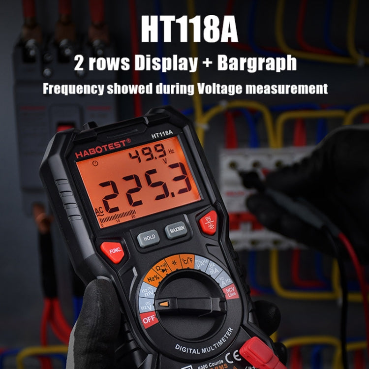 Multimètre numérique manuel portable haute précision HABOTEST HT118D, HT118D