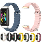 MIJOBS CS Marine Silicone Breathable Watch Band, For Huawei Band 6 / Honor Band 6, For Huawei Band 7 / 7 NFC