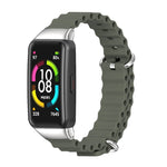 MIJOBS CS Marine Silicone Breathable Watch Band, For Huawei Band 6 / Honor Band 6, For Huawei Band 7 / 7 NFC