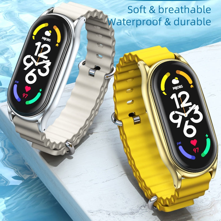 MIJOBS PLUS Marine Silicone Breathable Watch Band, For Xiaomi Mi Band 6 / 5, For Xiaomi Mi Band 7 / 7 NFC