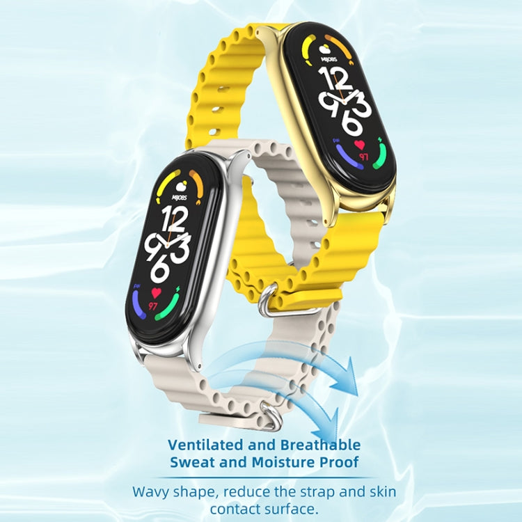 MIJOBS PLUS Marine Silicone Breathable Watch Band, For Xiaomi Mi Band 6 / 5, For Xiaomi Mi Band 7 / 7 NFC