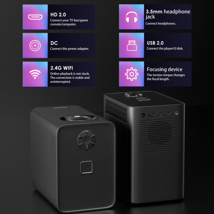 Projecteur mobile portable WiFi HD système Android S30, prise US, prise EU, prise UK, prise AU