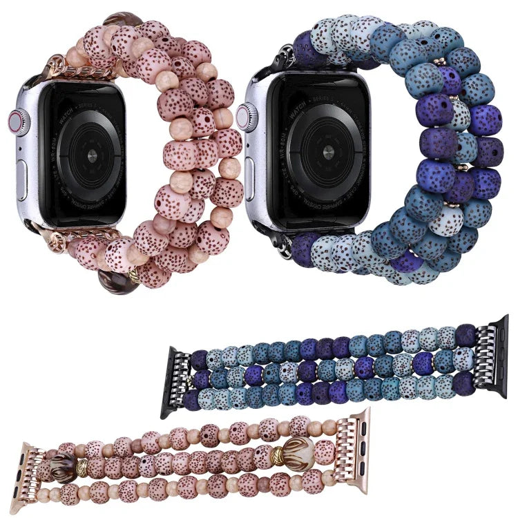 Bracelet de montre simple avec perles de Bodhi, pour Apple Watch Ultra 49 mm / Series 8&7 45 mm, pour Apple Watch Series 8&7 41 mm