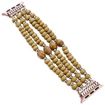 Bracelet de montre en perles de bois, Pour Apple Watch Ultra 49 mm / Series 8&7 45 mm, Pour Apple Watch Series 8&7 41 mm