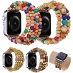 Bracelet de montre en perles de bois, Pour Apple Watch Ultra 49 mm / Series 8&7 45 mm, Pour Apple Watch Series 8&7 41 mm