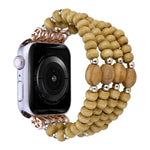 Bracelet de montre en perles de bois, Pour Apple Watch Ultra 49 mm / Series 8&7 45 mm, Pour Apple Watch Series 8&7 41 mm