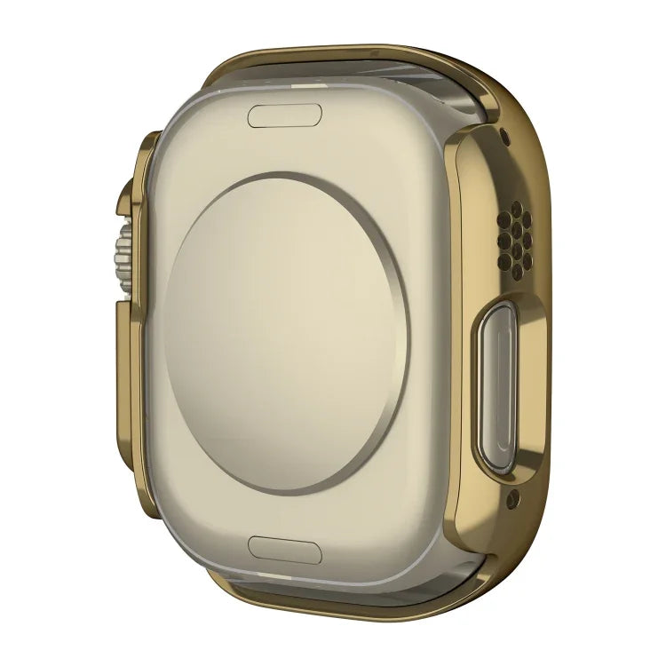 Boîtier de montre intégral en verre trempé PC brillant plaqué, pour Apple Watch Ultra 3 / 2 / 1 49mm