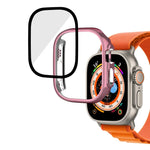 Boîtier de montre intégral en verre trempé PC brillant plaqué, pour Apple Watch Ultra 3 / 2 / 1 49mm