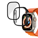 Boîtier de montre intégral en verre trempé PC brillant plaqué, pour Apple Watch Ultra 3 / 2 / 1 49mm