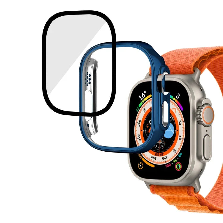 Boîtier de montre intégral en verre trempé PC brillant plaqué, pour Apple Watch Ultra 3 / 2 / 1 49mm