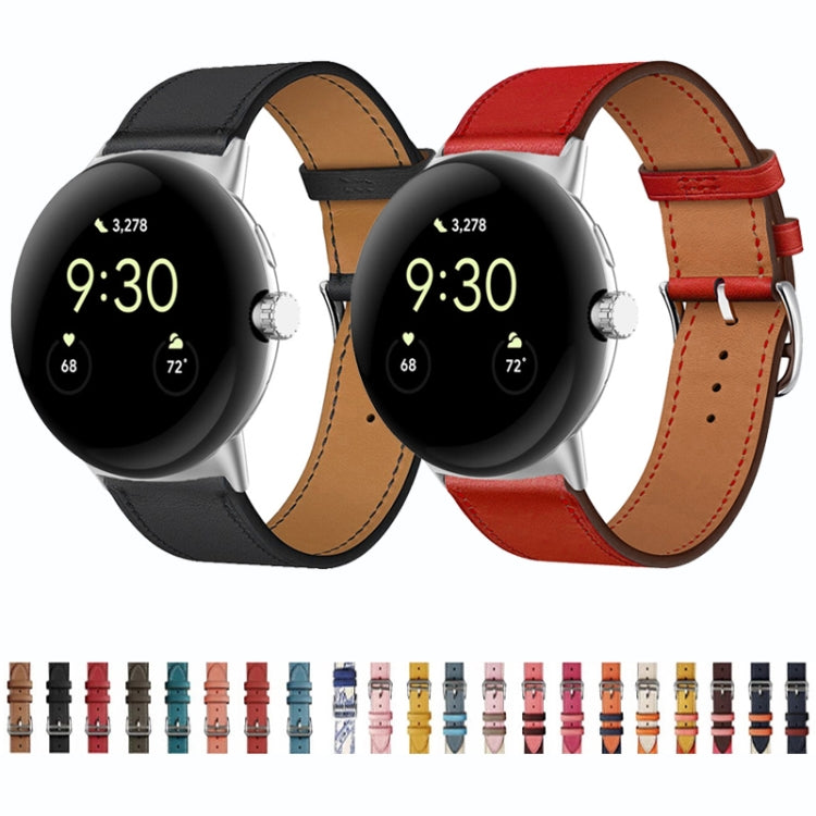 Bracelet de montre en cuir véritable, pour Google Pixel Watch 4 / 3 / 2 / 1 41mm