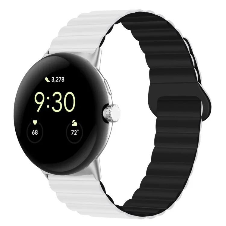 Bracelet de montre en silicone magnétique avec boucle inversée, pour Google Pixel Watch 4 / 3 / 2 / 1 41mm
