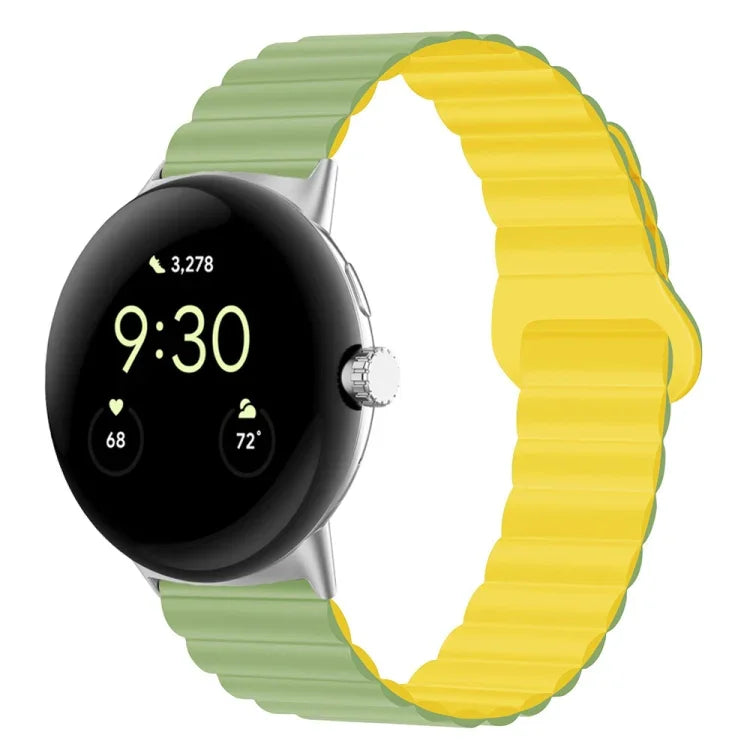 Bracelet de montre en silicone magnétique avec boucle inversée, pour Google Pixel Watch 4 / 3 / 2 / 1 41mm