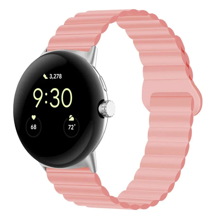 Bracelet de montre en silicone magnétique avec boucle inversée, pour Google Pixel Watch 4 / 3 / 2 / 1 41mm