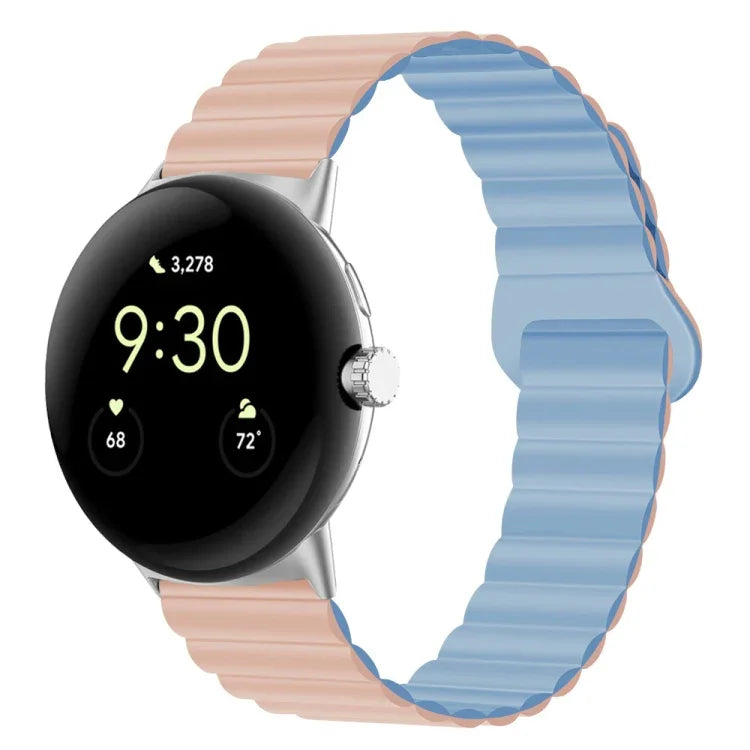 Bracelet de montre en silicone magnétique avec boucle inversée, pour Google Pixel Watch 4 / 3 / 2 / 1 41mm