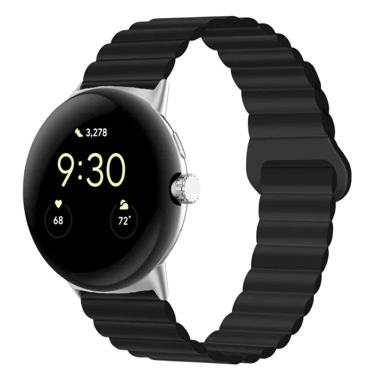 Bracelet de montre en silicone magnétique avec boucle inversée, pour Google Pixel Watch 4 / 3 / 2 / 1 41mm