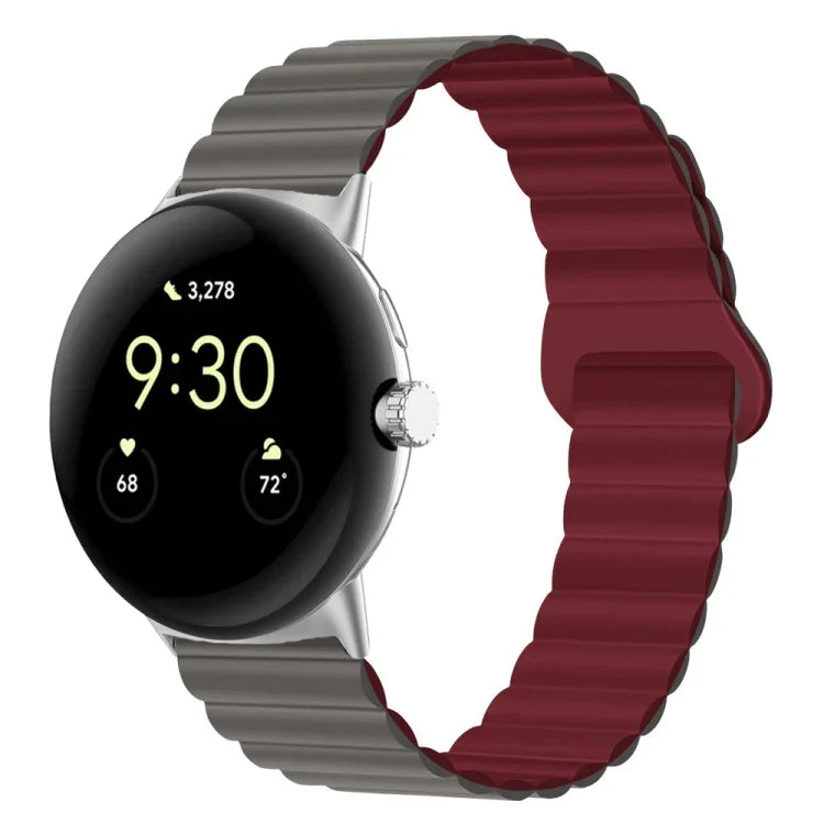 Bracelet de montre en silicone magnétique avec boucle inversée, pour Google Pixel Watch 4 / 3 / 2 / 1 41mm