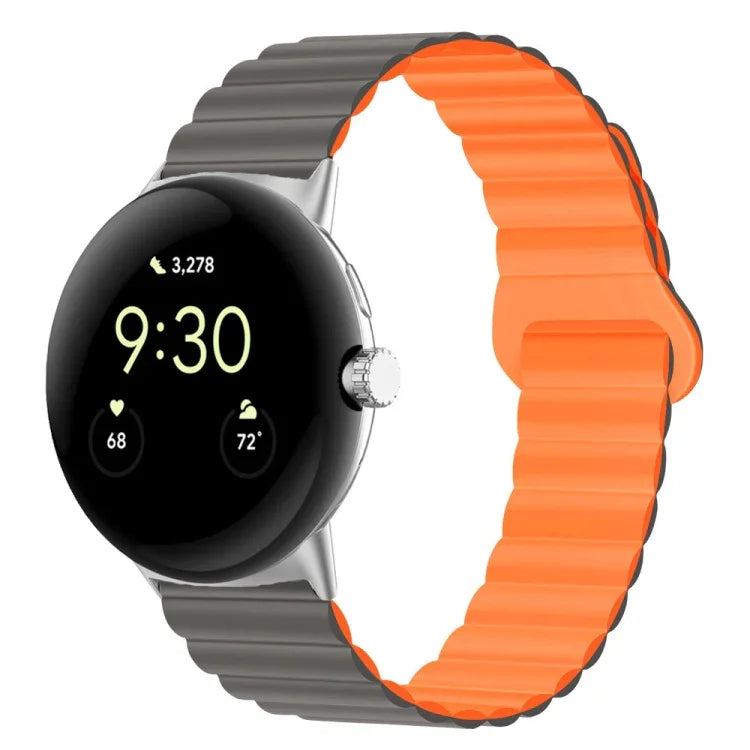 Bracelet de montre en silicone magnétique avec boucle inversée, pour Google Pixel Watch 4 / 3 / 2 / 1 41mm