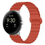 Bracelet de montre en silicone magnétique avec boucle inversée, pour Google Pixel Watch 4 / 3 / 2 / 1 41mm