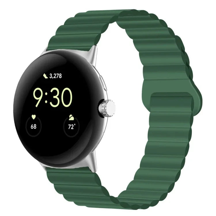 Bracelet de montre en silicone magnétique avec boucle inversée, pour Google Pixel Watch 4 / 3 / 2 / 1 41mm