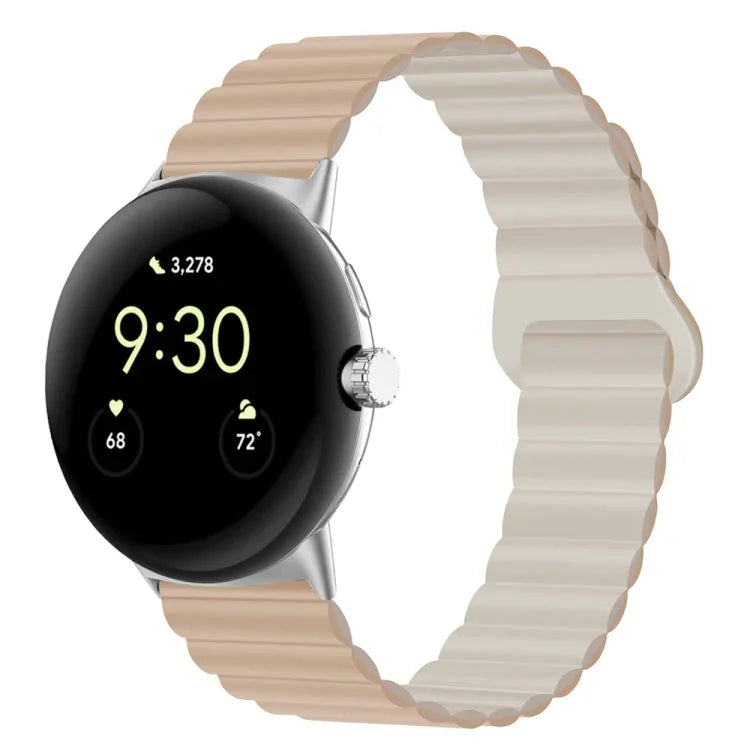 Bracelet de montre en silicone magnétique avec boucle inversée, pour Google Pixel Watch 4 / 3 / 2 / 1 41mm