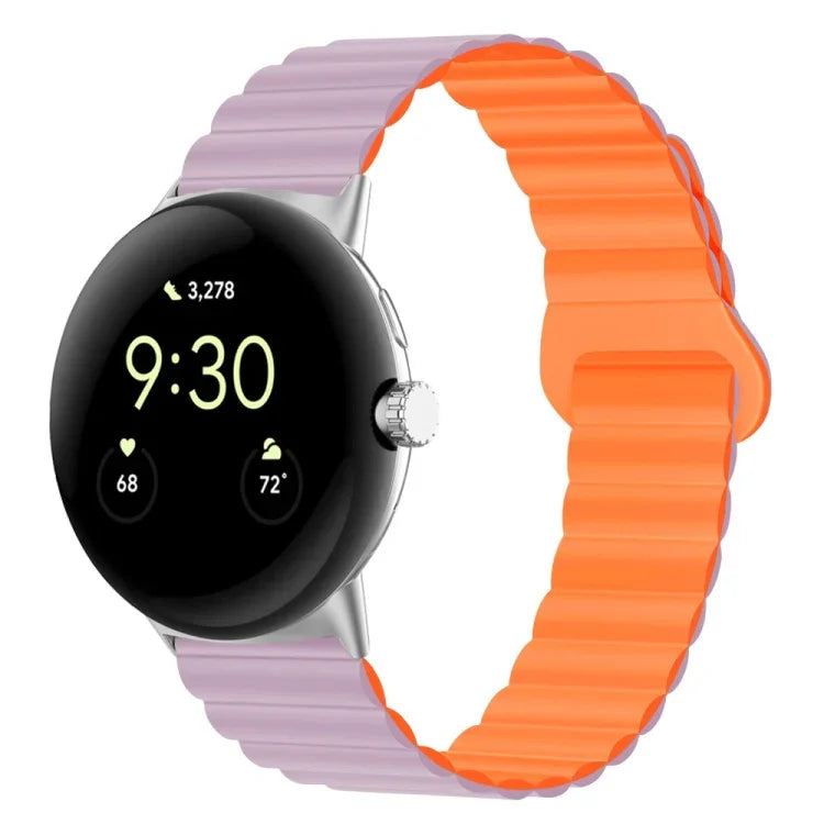 Bracelet de montre en silicone magnétique avec boucle inversée, pour Google Pixel Watch 4 / 3 / 2 / 1 41mm