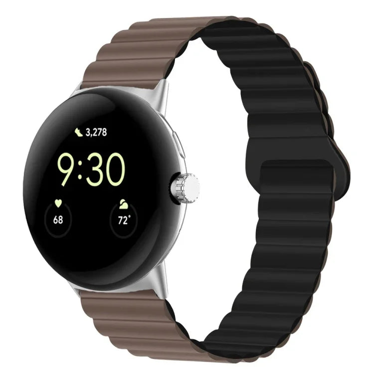 Bracelet de montre en silicone magnétique avec boucle inversée, pour Google Pixel Watch 4 / 3 / 2 / 1 41mm