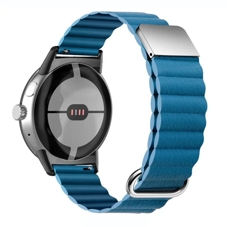 Bracelet de Montre en Cuir Véritable Magnétique à Boucle Inversée, Pour Google Pixel Watch 4 / 3 / 2 / 1 41mm