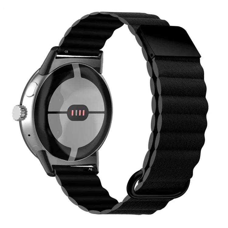 Bracelet de Montre en Cuir Véritable Magnétique à Boucle Inversée, Pour Google Pixel Watch 4 / 3 / 2 / 1 41mm