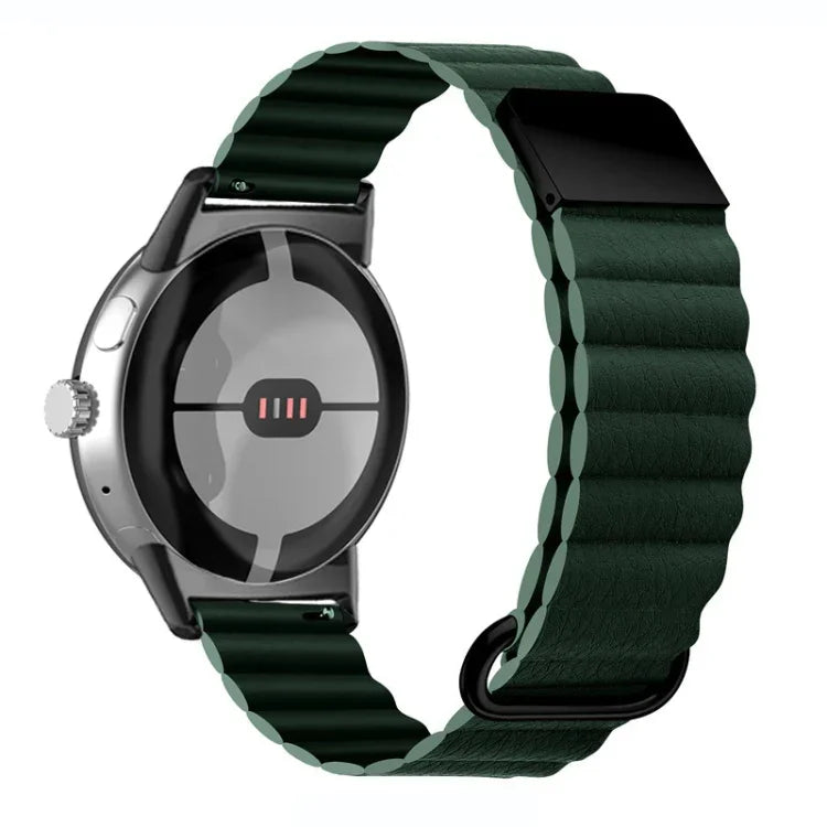 Bracelet de Montre en Cuir Véritable Magnétique à Boucle Inversée, Pour Google Pixel Watch 4 / 3 / 2 / 1 41mm