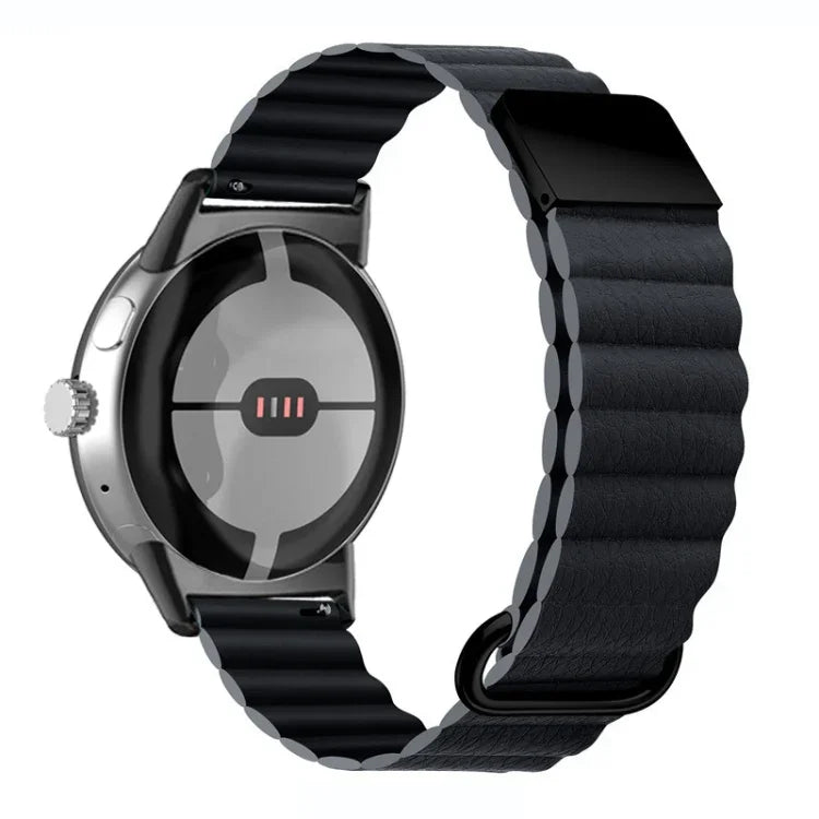 Bracelet de Montre en Cuir Véritable Magnétique à Boucle Inversée, Pour Google Pixel Watch 4 / 3 / 2 / 1 41mm