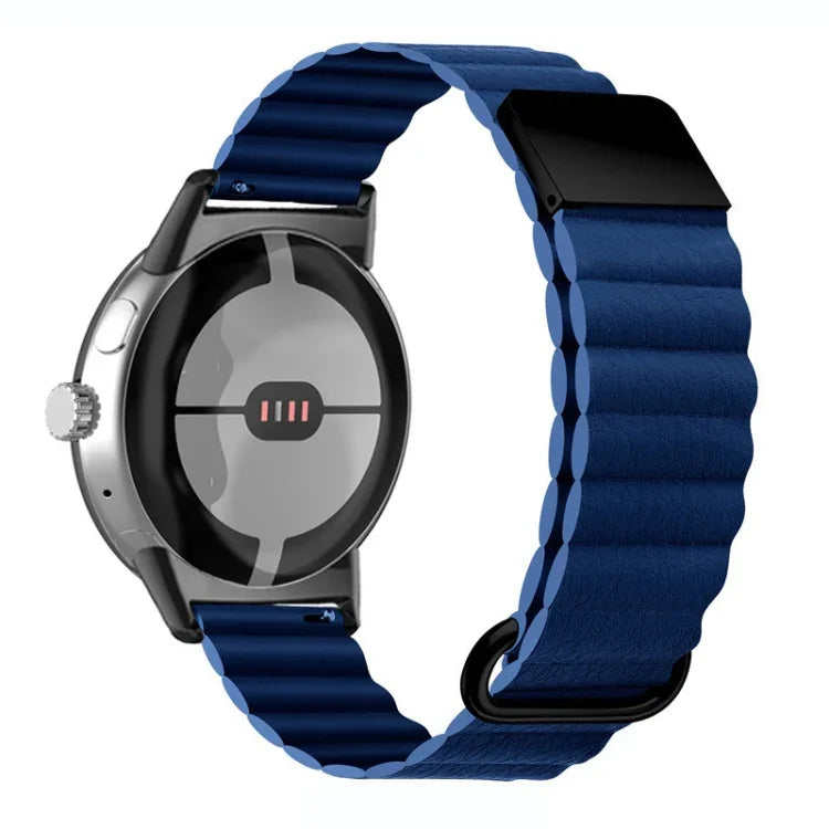 Bracelet de Montre en Cuir Véritable Magnétique à Boucle Inversée, Pour Google Pixel Watch 4 / 3 / 2 / 1 41mm