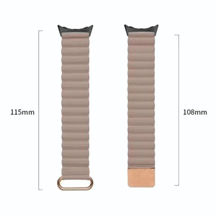 Bracelet de Montre en Cuir Véritable Magnétique à Boucle Inversée, Pour Google Pixel Watch 4 / 3 / 2 / 1 41mm