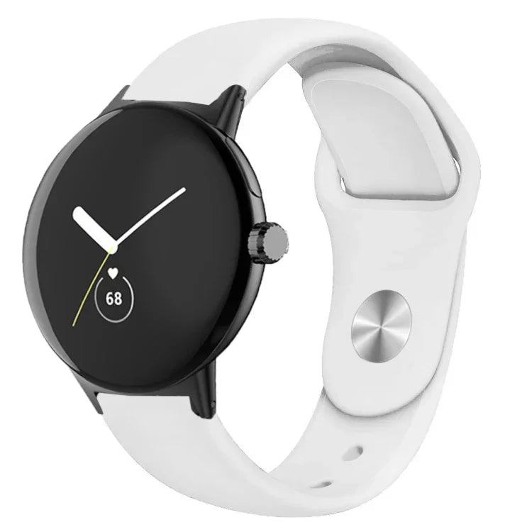 Bracelet de montre en silicone à boucle inversée de couleur unie, pour Google Pixel Watch 4 / 3 / 2 / 1 41 mm