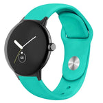 Bracelet de montre en silicone à boucle inversée de couleur unie, pour Google Pixel Watch 4 / 3 / 2 / 1 41 mm