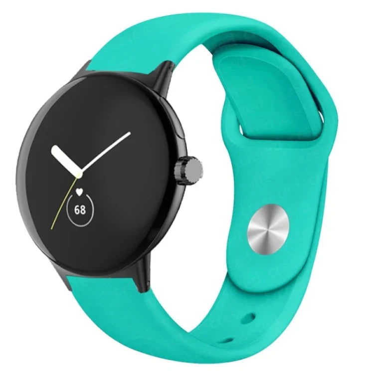 Bracelet de montre en silicone à boucle inversée de couleur unie, pour Google Pixel Watch 4 / 3 / 2 / 1 41 mm