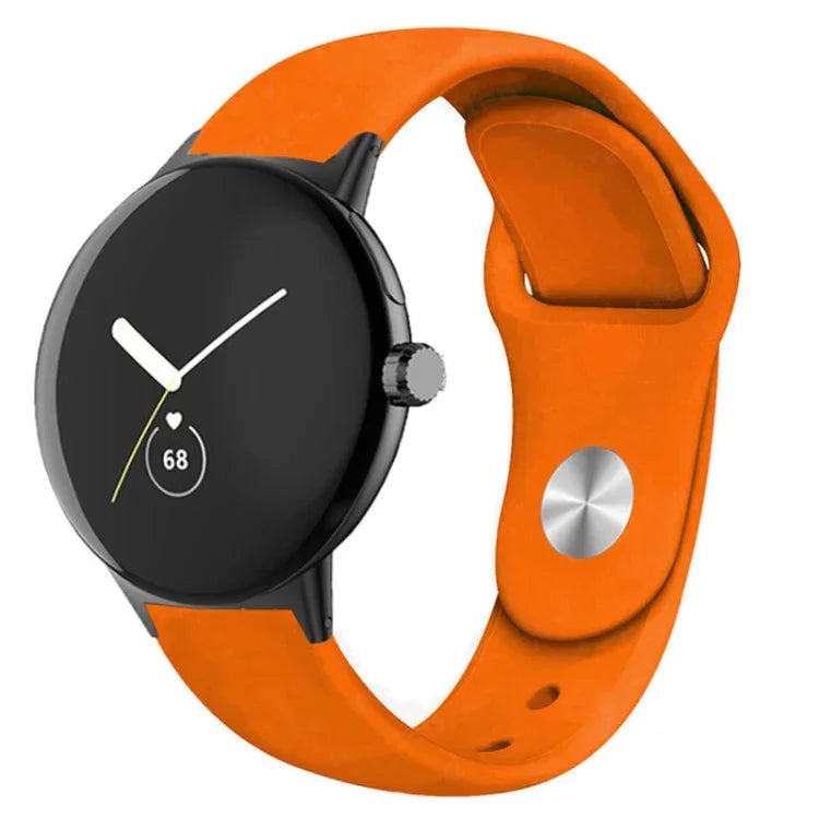 Bracelet de montre en silicone à boucle inversée de couleur unie, pour Google Pixel Watch 4 / 3 / 2 / 1 41 mm