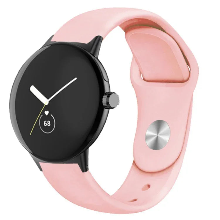 Bracelet de montre en silicone à boucle inversée de couleur unie, pour Google Pixel Watch 4 / 3 / 2 / 1 41 mm